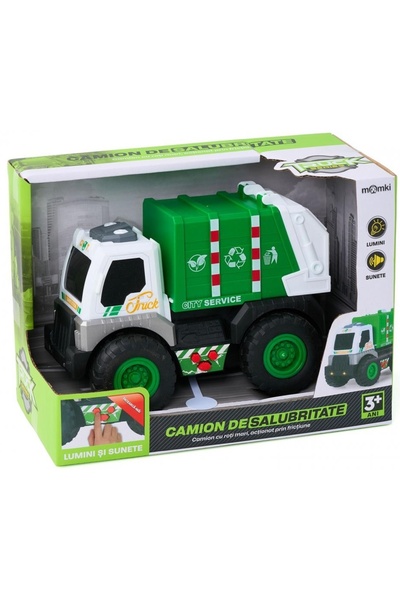 OEM Sanitation truck, with lights and sounds, large wheels, movable details, ...