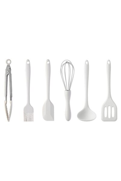 Avaleea Set de 6 ustensile de bucătărie, silicon+oțel inoxidabil, rezistente ...