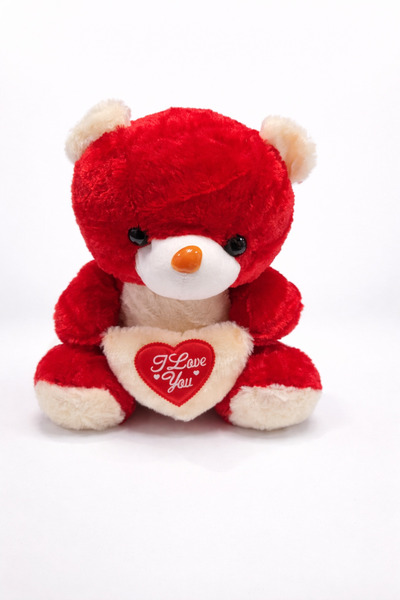 ValoriaHome 35 cm Peluş Ayıcık – Kalpli I Love You Yazılı Sevimli Oyuncak Ayı