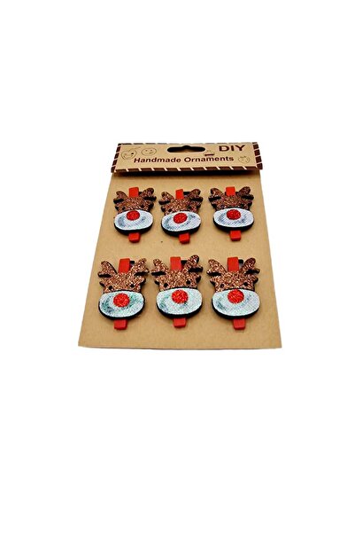 decotoys Ornament lemn carlige 6/set