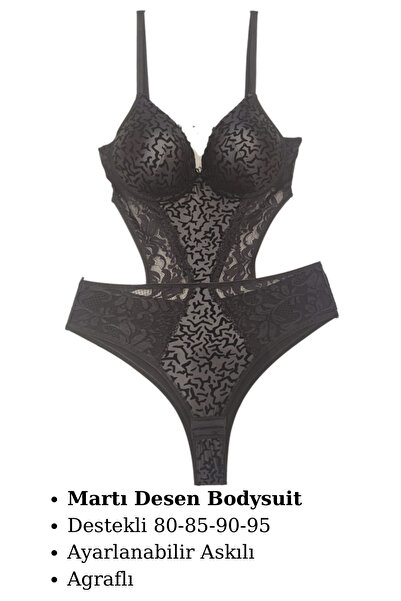 tılsım Martı desen Bodysuit