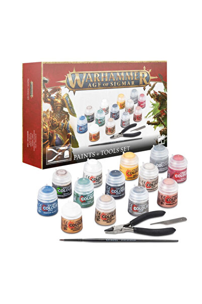Games Workshop Warhammer (S) Age of Sigmar Paints + Tools Set