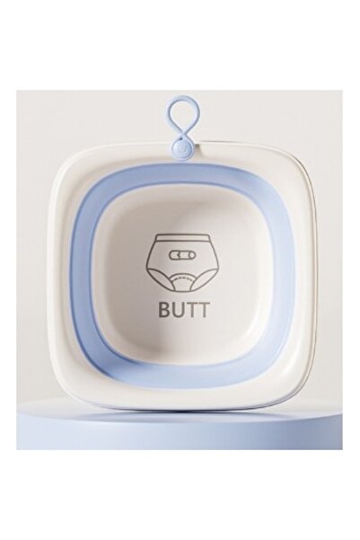 Avaleea Foldable Children's Bathtub, Baby Bathtub, Square Model for Bottom, Blue