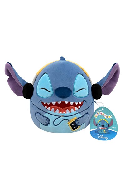 Disney Jucarie de plus Squishmallows Disney, Stitch cu casti, 25 cm
