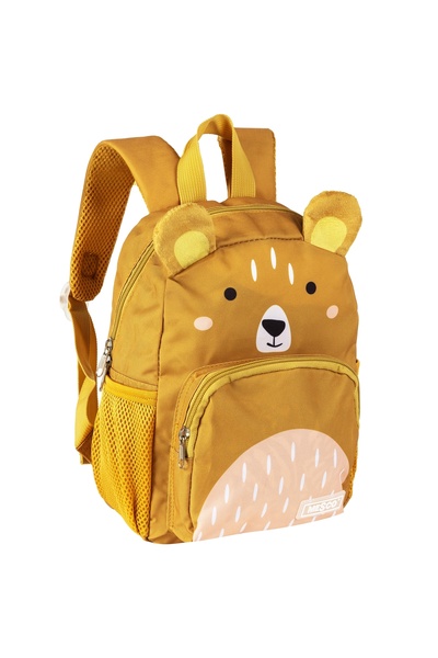 Mesco Ghiozdan gradinita 2 compartimente, Model Urs, Gold Brown, 30 x 20 x 12 cm