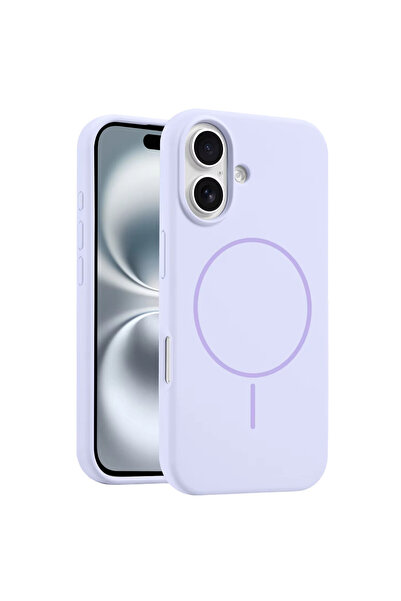 cepmoda iPhonE "16" JLY İçi Kadife Kaplama Soft Magsafe Lansman Kılıf [LİLA]