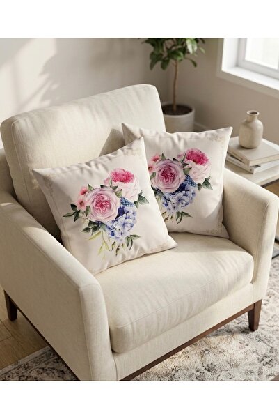 Cotton غطاء وسادة بطباعة رقمية من قطعتين