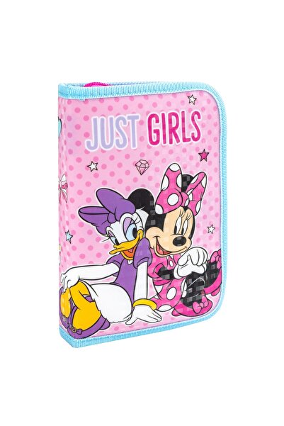 OEM Textile pencil case, 1 zipper and 2 flaps, Minnie and Daisy, 21 x 14 x 3....