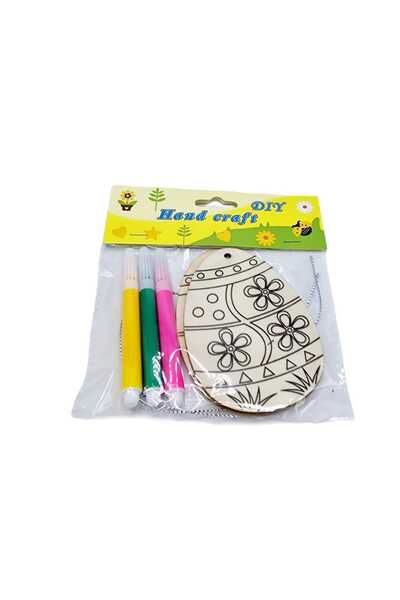 decotoys Figurina lemn de pictat ou 2/set