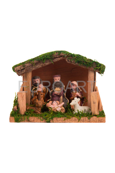 decotoys Ornament lemn Nasterea Domnului Iisus Hristos.