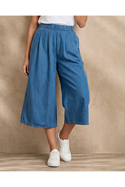 REDTAG Women Blue Culotte Wide Leg Pants