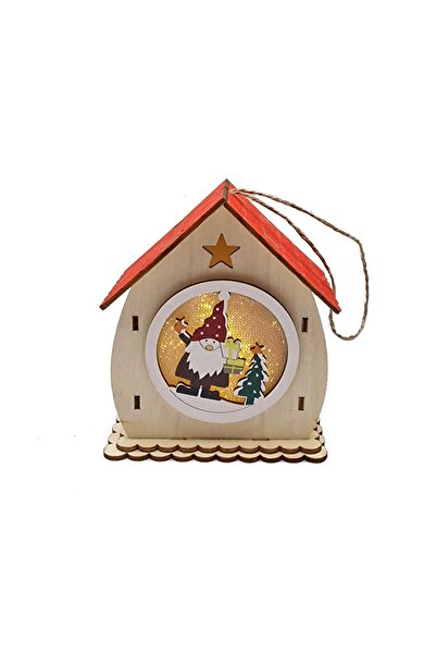 decotoys Ornament casuta cu led de Craciun
