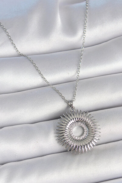 online kapsulavm avm alışveriş 316L Steel Silver Color Chain Zircon Stone Nov...