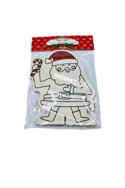 decotoys Figurina lemn de pictat mos craciun 1ps
