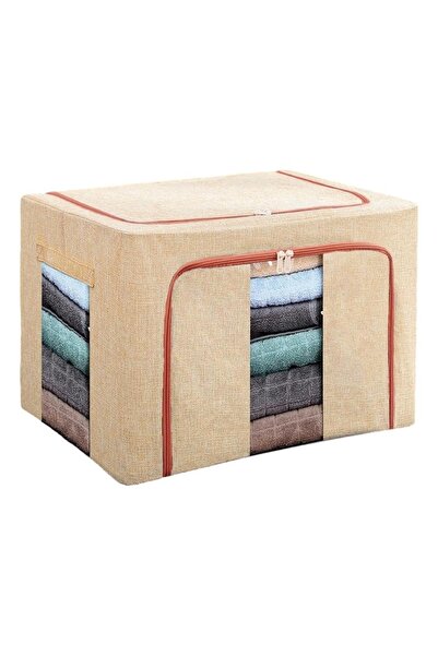 Avaleea Cutie de Depozitare Pliabila, 24 L, din Bumbac si In, 40x30x20 cm, 2 ...