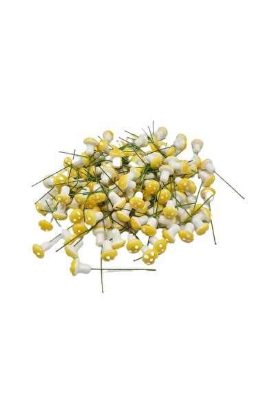 decotoys Ciuperci polistiren galben 500/set