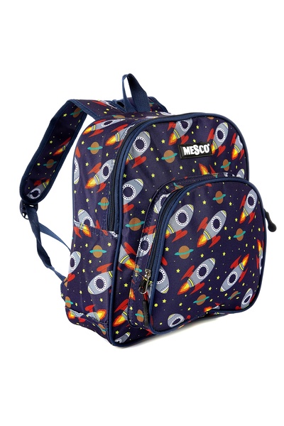 Mesco Kindergarten backpack with 2 compartments, Universe, Navy blue, 32x26x1...