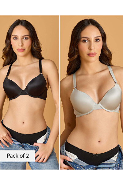 REDTAG مجموعة حمالات صدر نسائية متنوعة من قطعتين من الألياف الدقيقة الفاخرة، ...