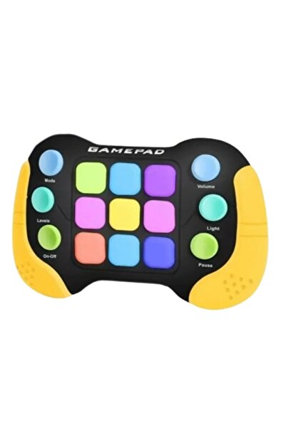 Avaleea Consola interactiva de jocuri, cu 6 butoane si 600 de niveluri, Galbe...