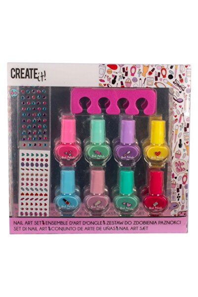 Create It Nail art set, 8 nail polishes + accessories, Create It!, Multicolor