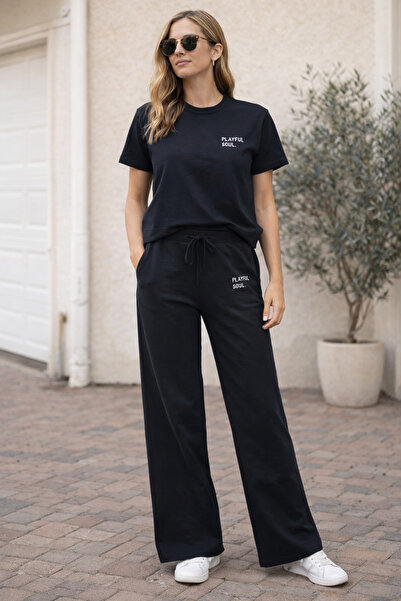 Peppermints Women's casual tracksuit set with wide pants