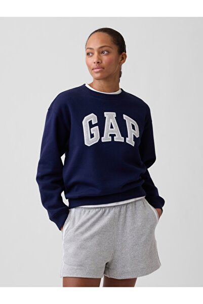 GAP Kadın Lacivert Logo Sweatshirt