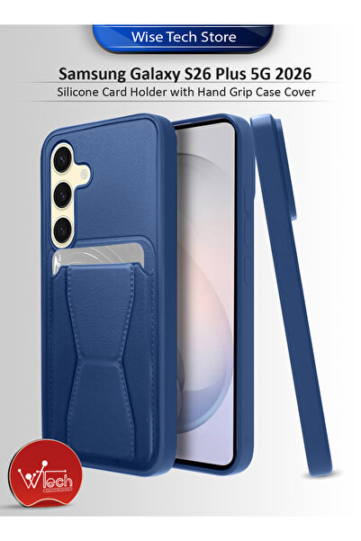 Wtech Samsung Galaxy S26+ 5G 2026 Silicone TPU Card Holder with Hand Grip Cas...