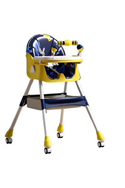 Avaleea High chair for babies and children, 2 trays with toys, seat belt, adj...