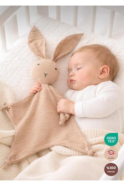 Lumos Trade Tavşan Müslin Uyku Arkadaşı %100 Organik Pamuk OEKO-TEX Sertifika...