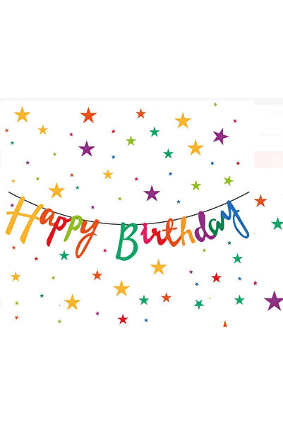Partifabrik Šareni tekst za srećan rođendan, rođendanski ukras