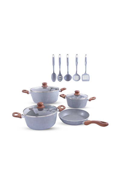 sahal aloula Original 12-piece granite cookware set, non-stick, with a one-ye...