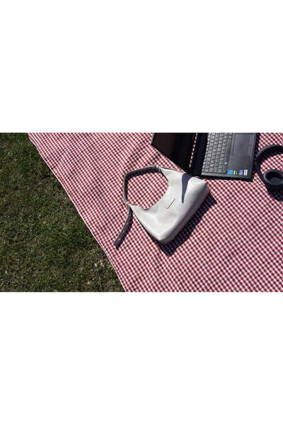 Tfnhometr Square Desen Sofra Bezi/Masa Örtüsü/Piknik Örtüsü Kırmızı 170*170