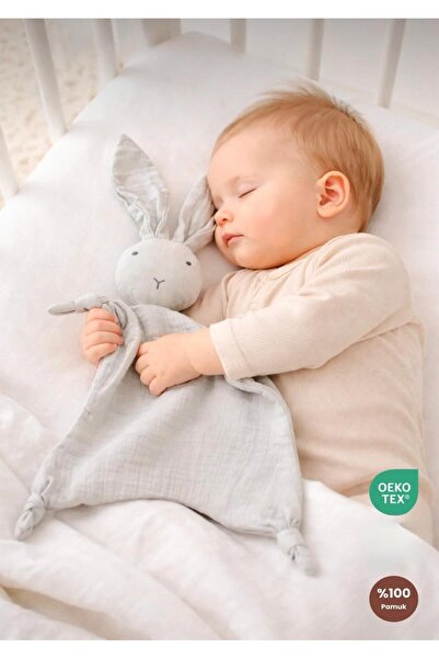 Lumos Trade Tavşan Müslin Uyku Arkadaşı %100 Organik Pamuk OEKO-TEX Sertifika...