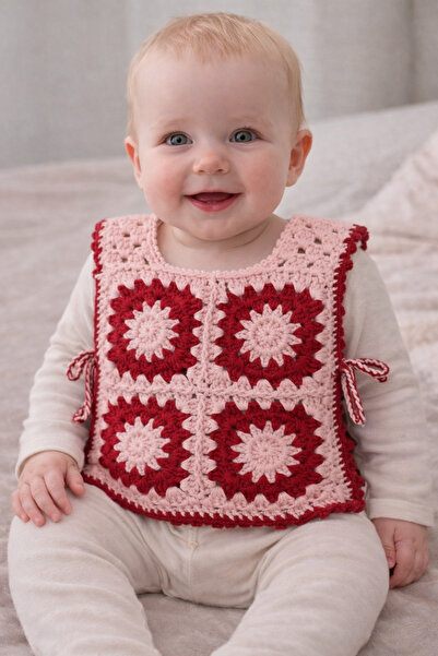 lupi Hand Knitted Apron Sweater with Motif