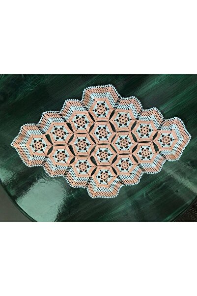 MOR TIRTIL Handcrafted Lace Piecework Tray Cover, Coffee Table Cover, Gift, D...