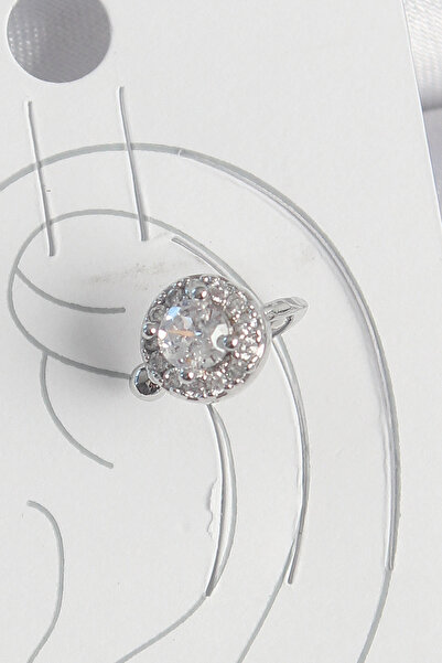 online kapsulavm avm alışveriş Brass Silver Color Zircon Stone Women's Cartil...