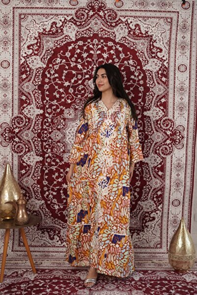 AFandina جلابية مشجرة راقية بتفاصيل مميزة