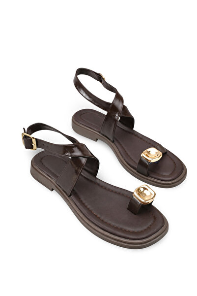 Riccon Women's Flip Flops Sandals 00121009 Brown Rustic