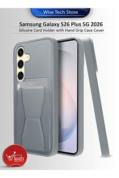 Wtech Samsung Galaxy S26+ 5G 2026 Silicone TPU Card Holder with Hand Grip Cas...