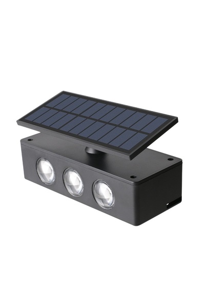 Avaleea Bidirectional LED solar lamp, with adjustable panel, light color swit...