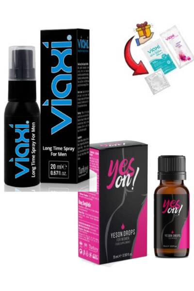 Viaxi Long Time Spray For Men 20 ml-Yeson Kadın Uyarıcı Damla 15ml+Kayganlaşt...