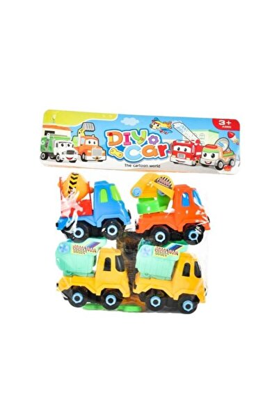 Rally 4-Piece DIY Car Construction Truck Vehicle Playset