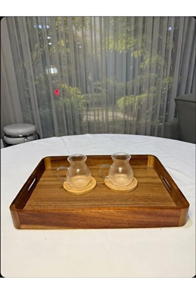 BALSA Akasya Ahşap Servis Tepsisi 28x38