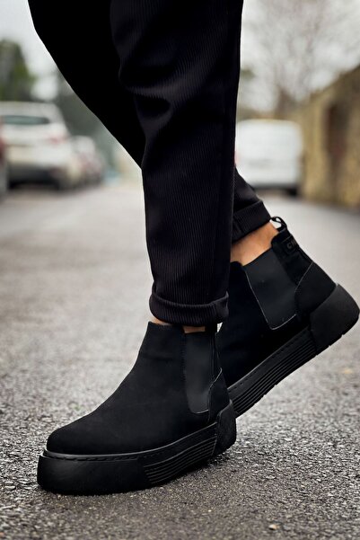 pabucmarketi Elastic Men's Chelsea Boots Black