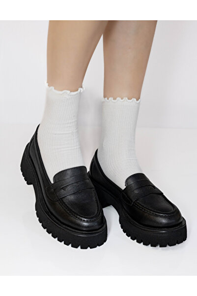RMY SHOES حذاء لوفر أسود سميك