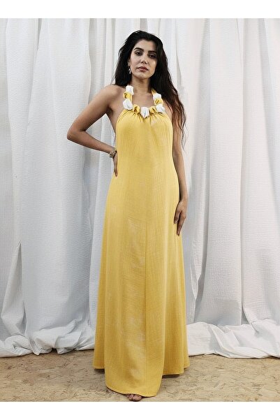 Su Koleksiyon Aloha Boho Style Muslin Open Back Dress / Daylight