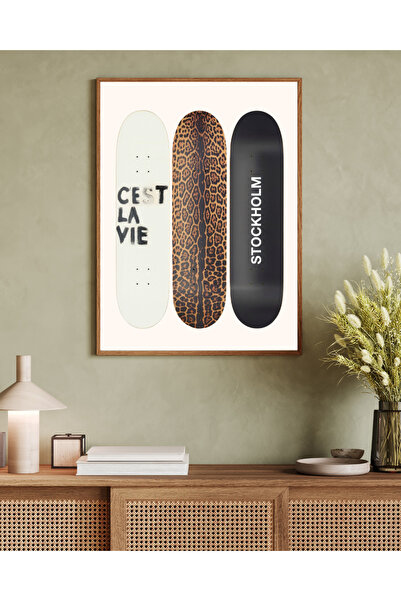 Tuba Decor One Piece Wooden Framed Living Room Hall Kitchen Table