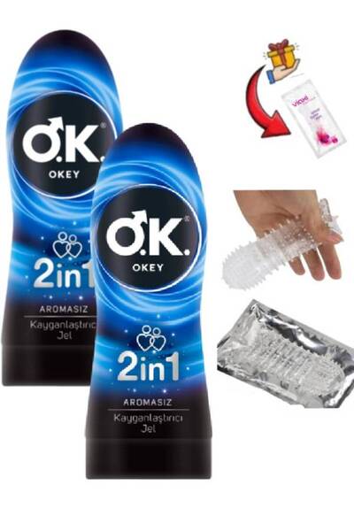 Okey 2İn1 Aromasız Kayganlaştırıcı 200 ml x 2 ad-Sınırsız Kullanımlı Prezerva...