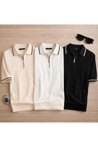 laçin life Συσκευασία 3 ανδρικών πλεκτών μπλουζών