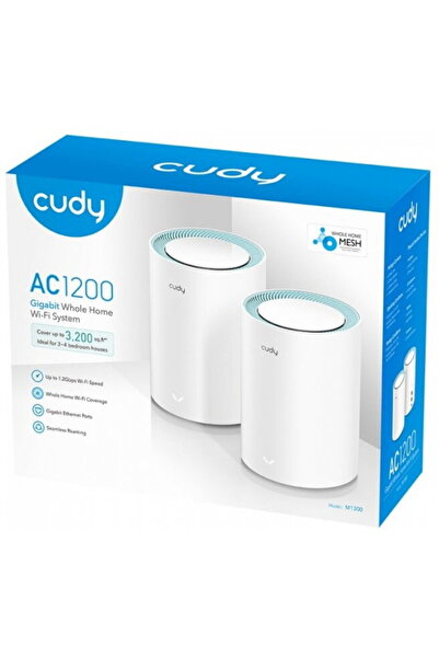 cudy WiFi Mesh M1300 AC1200 867Mbps 12V 2buc Alb